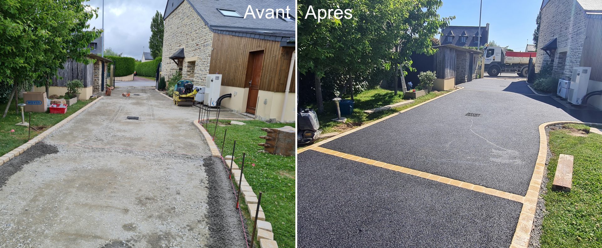 Allée Enrobé Et Pavés